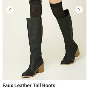 New faux leather tall boots Forever21